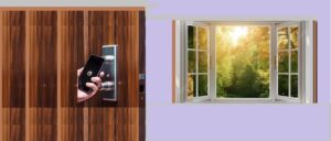 Home door with smart lock/unlock is a smart home gadget